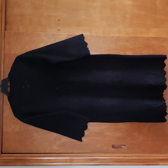 ZARA Limited Edition Eyelet Detail Heavy Knit Coat - Picture 16 of 16